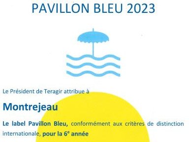 Obtention du label Pavillon Bleu pour la sixième fois